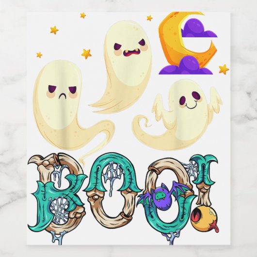 Halloween Bowling mit Hexenhühnchen-Jungs-Mädchen Weinetikett (Einzelnes Label)