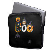 Halloween-Bowling mit Hexenhutspinnen Laptopschutzhülle (Vorderseite Links)