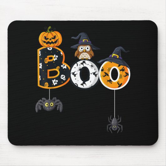 Halloween-Bowling mit Hexenhutspinnen Mousepad (Vorne)