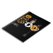 Halloween-Bowling mit Hexenhutspinnen Notizblock (Linke Seite)