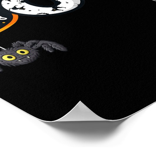 Halloween-Bowling mit Hexenhutspinnen Poster (Ecke)