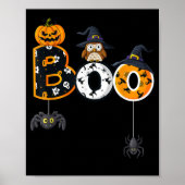 Halloween-Bowling mit Hexenhutspinnen Poster (Vorne)