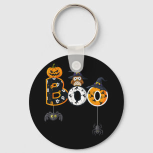 Halloween-Bowling mit Hexenhutspinnen Schlüsselanhänger