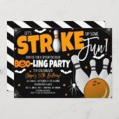 Halloween Bowling Party Einladung (Vorne/Hinten)