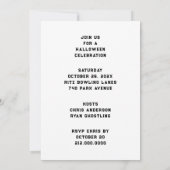 Halloween Bowling Party Einladung (Rückseite)