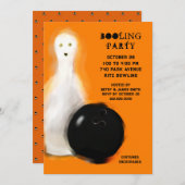 Halloween-Bowling-Party Einladungen (Vorne/Hinten)