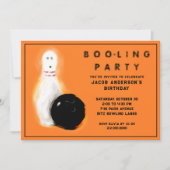 Halloween Bowling Party Einladungen (Vorderseite)