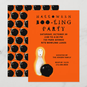 Halloween Bowling-Party-Einladungen Einladung