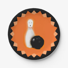Halloween Bowling-Party Pappteller