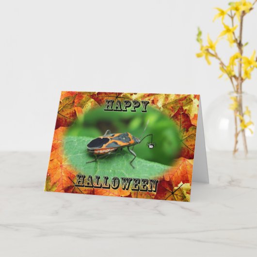 Halloween Box Elder Bug Card Karte (Gelbe Blume)