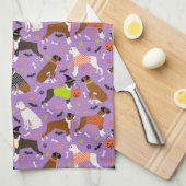 Halloween Boxer Dog Geschirrtuch (Viertel Falte)