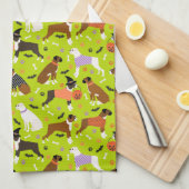 Halloween Boxer Dog Geschirrtuch (Viertel Falte)