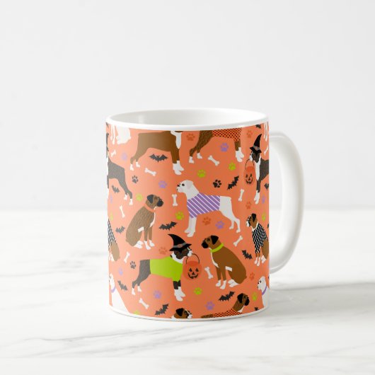 Halloween Boxer Dog Kaffeetasse (VorderseiteRechts)