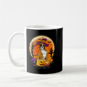 Halloween Boxer Dog Moon mit Pumpkin Funny Geschen Kaffeetasse (Links)