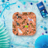 Halloween Boxer Dog Pappteller (Party)