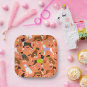 Halloween Boxer Dog Pappteller (Party)