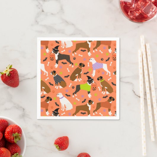 Halloween Boxer Dog Serviette (Beispiel)