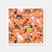Halloween Boxer Dog Serviette (Vorderseite)