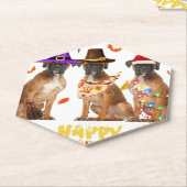 Halloween Boxer Hunde Tiere Welpe Lover Pet Besitz Untersetzer (angewinkelt)