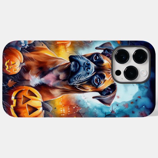Halloween Boxer mit Pumpkins Beängstigend Case-Mate iPhone Hülle (Rückseite (Horizontal))