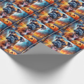 Halloween Boxer mit Pumpkins Beängstigend Geschenkpapier (Ecke)
