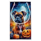Halloween Boxer mit Pumpkins Beängstigend Kleine Geschenktüte (Rückseite)
