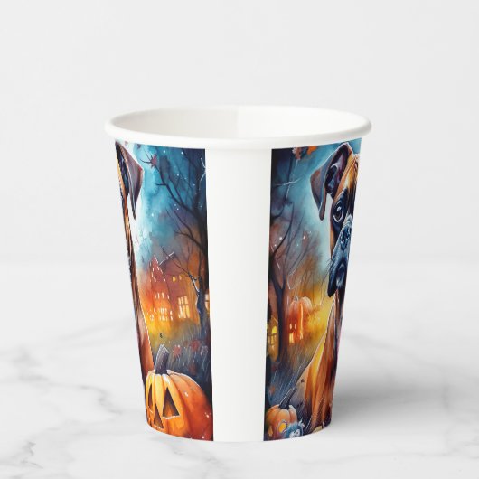 Halloween Boxer mit Pumpkins Beängstigend Pappbecher (Links)