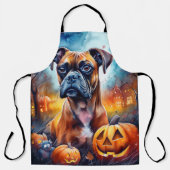 Halloween Boxer mit Pumpkins Beängstigend Schürze (Vorderseite)
