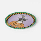 Halloween Boxer Papierplatte Pappteller (Schrägansicht)