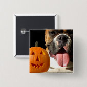 Halloween-Boxerknopf Button (Vorne & Hinten)