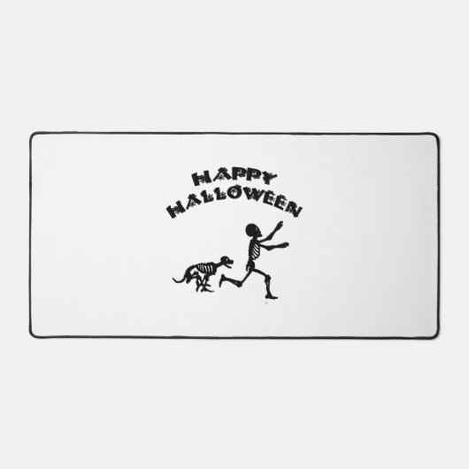 Halloween Boy and Dog Schreibtischunterlage (Vorderseite)