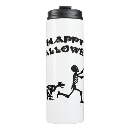 Halloween Boy and Dog Thermosbecher (Vorderseite)