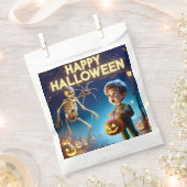 HALLOWEEN ~ Boy and Skeleton ~ Geschenktütchen (Ausgeschnitten)