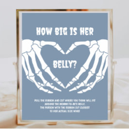 Halloween Boy Baby Dusche wie groß ist ihr Bauch Poster