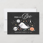 Halloween Boy Baby Shower Advisor Cards Dankeskarte (Rückseite)