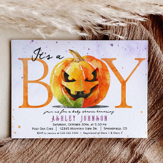 Halloween Boy Baby Shower Einladung