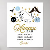 Halloween Boy Baby Shower Mimosa Bar Sign Poster (Vorne)