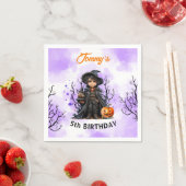 Halloween Boy Birthday Niedlich Little Wizard Napk Serviette (Beispiel)