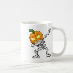 Halloween Boys Dabbing Skeleton Beängstigend Pumpk Kaffeetasse