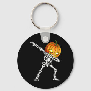 Halloween Boys Dabbing Skeleton Beängstigend Pumpk Schlüsselanhänger