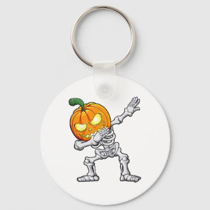 Halloween Boys Dabbing Skeleton Beängstigend Pumpk Schlüsselanhänger