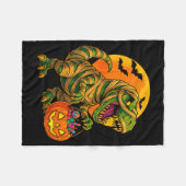 Halloween Boys Dinosaur Mummy T Rex Y Pumpkin Moon Fleecedecke (Vorderseite (Horizontal))