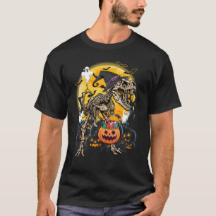 Halloween Boys Dinosaur Skeleton rex Beängstigend T-Shirt