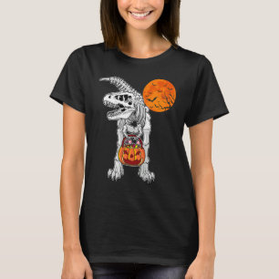 Halloween Boys Dinosaur Skeleton Rex Beängstigend T-Shirt
