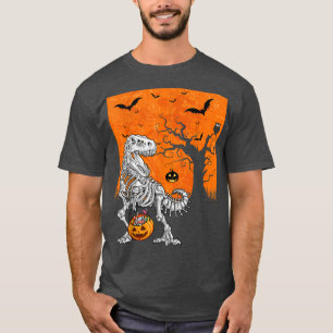 Halloween Boys Dinosaur Skeleton T Rex Beängstigen T-Shirt