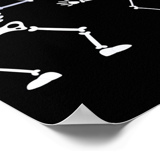 Halloween Boys Girls Kids Skeleton Griddy Dance T Poster (Ecke)