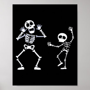 Halloween Boys Girls Kids Skeleton Griddy Dance T Poster
