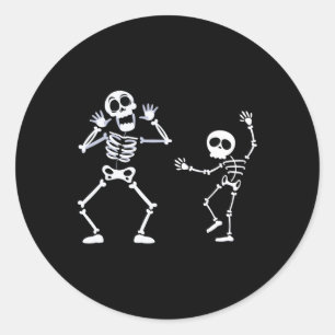 Halloween Boys Girls Kids Skeleton Griddy Dance T Runder Aufkleber