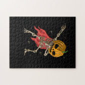 Halloween Boys Kids Dabbing Skeleton Beängstigend  Puzzle (Horizontal)