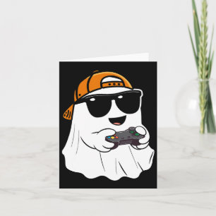 Halloween Boys Kids Ghost Gamer Beängstigend Costu Karte